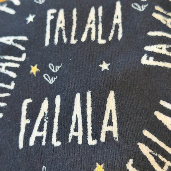 FALALA MONOGRAMMED SOFT INFINITY SCARF INAVY WITH WHITE LETTERING & WHITE STARS - Picture 12 of 12